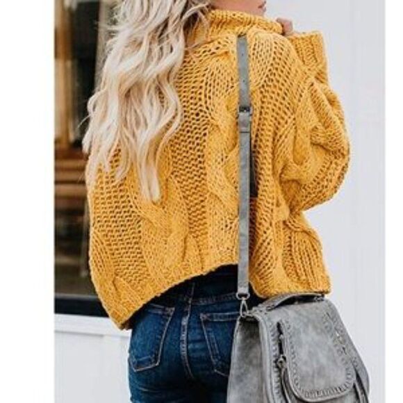 New Chunky Loose Ballon Sleeve Knit Sweater - Picture 5 of 11